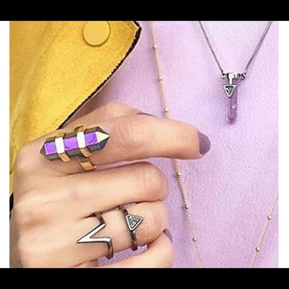 Multicolor natural stone 18k gold plated - Picture 2 of 6